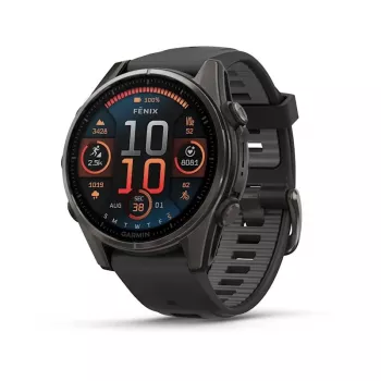 Garmin fenix 8 3.3 cm (1.3 inch) AMOLED 43 mm skaitmeninis 416 x 416 pikselių jutiklinis ekranas juodos spalvos Wi-Fi GPS (palydovas)