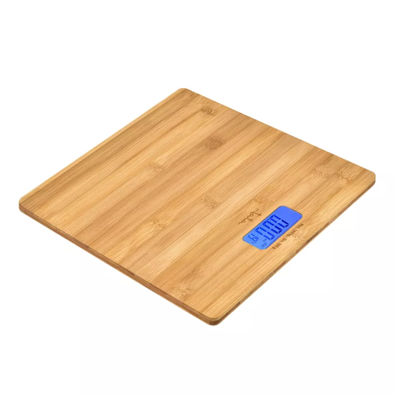 Jata HBAS1489 elektroninės vonios svarstyklės, 180 kg, 100 g žingsnis, presuoto bambuko platforma, LCD ekranas