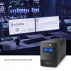Qoltec Monolith nepertraukiamo maitinimo šaltinis (UPS) Dvigubo keitimo (Online) 0.45 kVA 240 W 2 AC lizdai