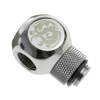 Bitspower Adapter T-Splitter G1/4 colio AG į 2x G1/4 colio IG - Sukamas, TII, Sidabrinis Blizgus