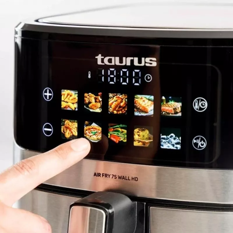 Oro gruzdintuvė Taurus Air Fry 7S 1600 W 6,5 L, nerūdijantis plienas, 8 programos, 80–200 °C, jutiklinis valdymas