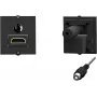 Kištukinis lizdas HDMI + 3,5 mm Bachmann 917.189, 1 modulio, juodas