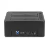 DeLOCK USB dviejų SATA HDD/SSD diskų stotelė su klonavimo funkcija ir kortelių skaitytuvu