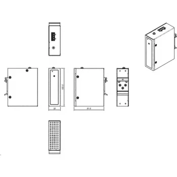 DC-DC keitiklis ALLNET ALL-B101 12–24VDC į 48–54VDC, iki 200W