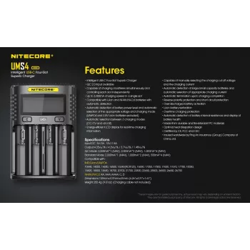 Įkroviklis Nitecore UMS4