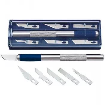 Hobby peilių rinkinys WEDO 78 722 – 6 keičiamų ašmenų formų
