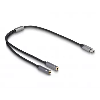 USB Type-C DAC adapteris DeLOCK 66616 24 bit 96 kHz 2 x 3,5 mm