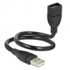 USB ilginimo kabelis DeLOCK 35 cm USB 2.0 83498 juodas