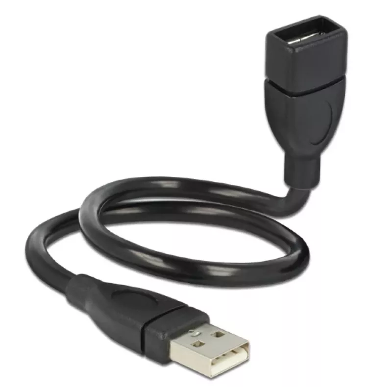 USB ilginimo kabelis DeLOCK 35 cm USB 2.0 83498 juodas