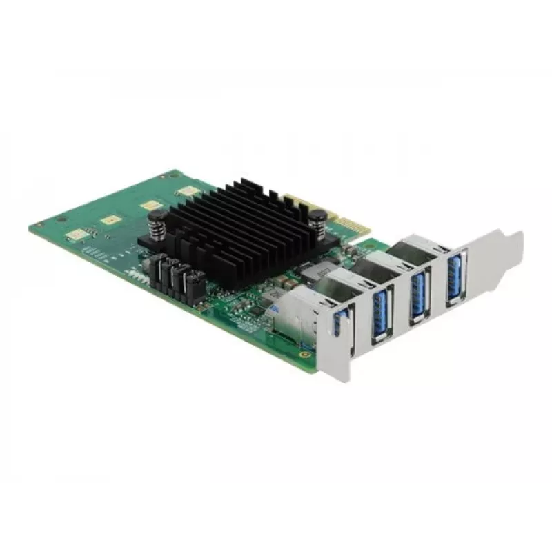 DeLOCK PCI Express x4 kortelė 4 x išoriniai USB 3.0 keturi kanalai - Low Profile