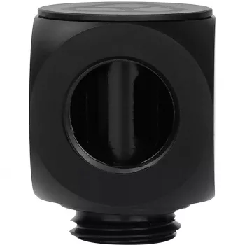 Thermal Grizzly DeltaMate Rotary 90° – vandens aušinimo jungtis, juoda, 1 vnt. (TG-DM-FIT-0003)