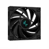 Oro aušintuvas DeepCool AK400 ZERO DARK PLUS — 120 mm FDB ventiliatorius, 4 šilumos vamzdeliai 6 mm, LGA 1700/AM4/AM5, aukštis 155 mm, juodas