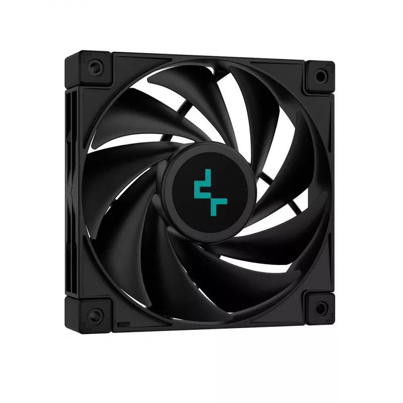 Oro aušintuvas DeepCool AK400 ZERO DARK PLUS — 120 mm FDB ventiliatorius, 4 šilumos vamzdeliai 6 mm, LGA 1700/AM4/AM5, aukštis 155 mm, juodas
