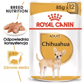 Šlapias šunų ėdalas Royal Canin Chihuahua Adult maišelis 85 g – paukštiena, suaugusiems čihuahua 1–1,9 kg