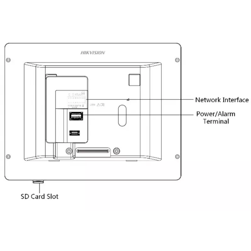 Hikvision DS-KH6320-WTE1-W vaizdo durų skambutis 17,8 cm (7 inch) baltas