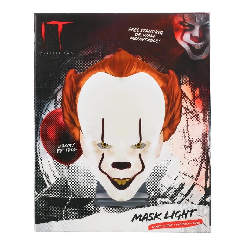 Stalinė lempa Paladone Mask Light PP11207ITV2 Pennywise LED, kaukės formos teminis šviestuvas