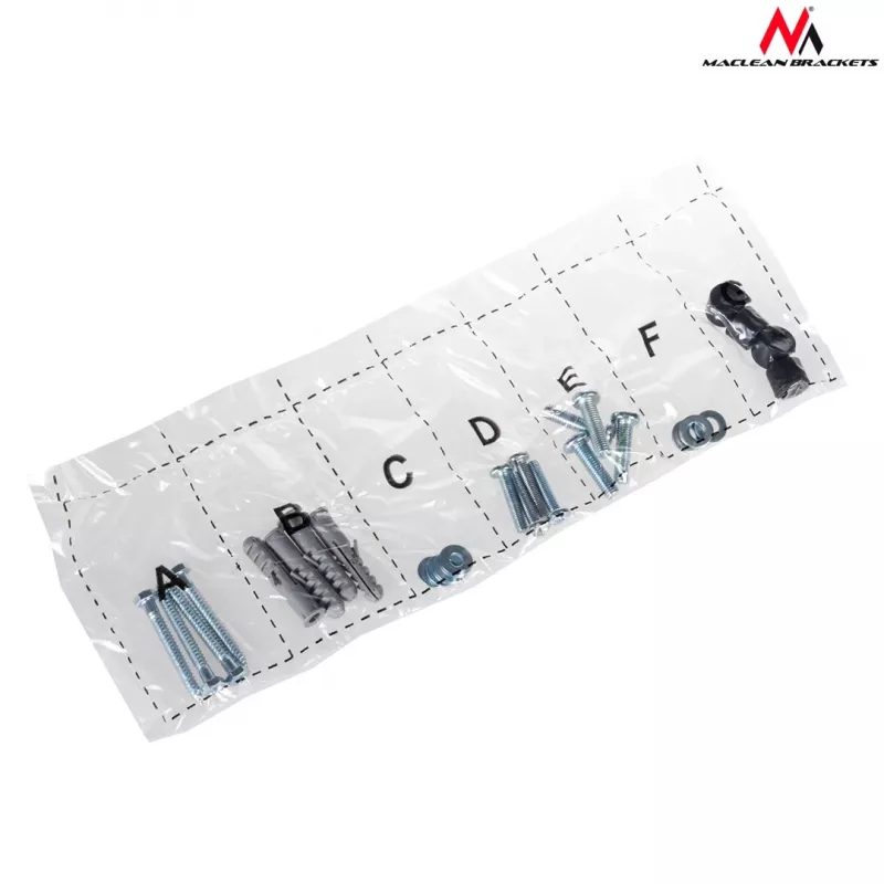 TV laikiklis ant sienos MACLEAN MC-777, 13–42 colių, iki 35 kg, VESA 75x75–200x200, metalinis, juodas