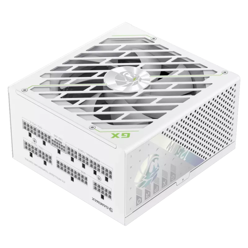 Gamemax GX PRO 1250G WH maitinimo blokas, 1250 W, 80 PLUS Gold, pilnai modulinis, baltas