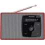 DAB+ skaitmeninis radijas TECHNISAT Digitradio 2 raudonas/sidabrinis – nešiojamas DAB+/FM imtuvas su įmontuotu garsiakalbiu