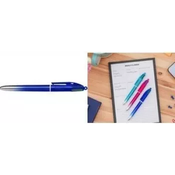 BIC Colors Smooth automatinis rašiklis su sukimo mechanizmu 12 vnt. juoda mėlyna žalia raudona