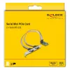 DeLOCK Mini PCIe pilno dydžio kortelė į 2 x Serial RS-232 D-Sub 9 kontaktų