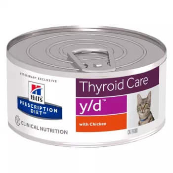 HILL'S PRESCRIPTION DIET Thyroid Care Feline y/d šlapias kačių ėdalas su vištiena 156 g