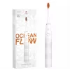 Sonic dantų šepetėlis OCLEAN FLOW suaugusiems – baterijomis maitinamas, balinimo režimas, įmontuotas laikmatis, reguliuojamas greitis, 255 mm aukštis, baltas, 0,13 kg, 1 rankena + 1 antgalis