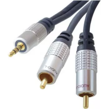 shiverpeaks sp-PROFESSIONAL garso kabelis 1,5 m 3,5 mm 2 x RCA mėlynas - Chrom (SP30832)