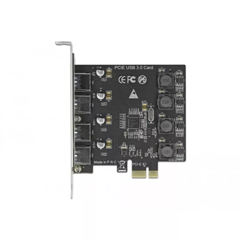 Delock PCI Express x1 kortelė 4 x išoriniai USB Type-A lizdai SuperSpeed USB