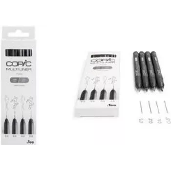 COPIC Multiliner Fineliner spalvų rinkinys 0,3 + 0,5 mm, 4 vnt. (22075634)