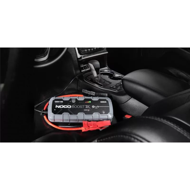 Automobilio užvedimo starteris NOCO GBX155, 4250 A išėjimas, 99 Wh Li‑Jon, 60 W įkrovimas, IP65, įmontuotas 500 lm LED žibintuvas