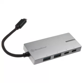 USB 3.1-C adapteris SILVERSTONE SST-EP09C – USB-C į USB-A jungtis, sidabrinė spalva