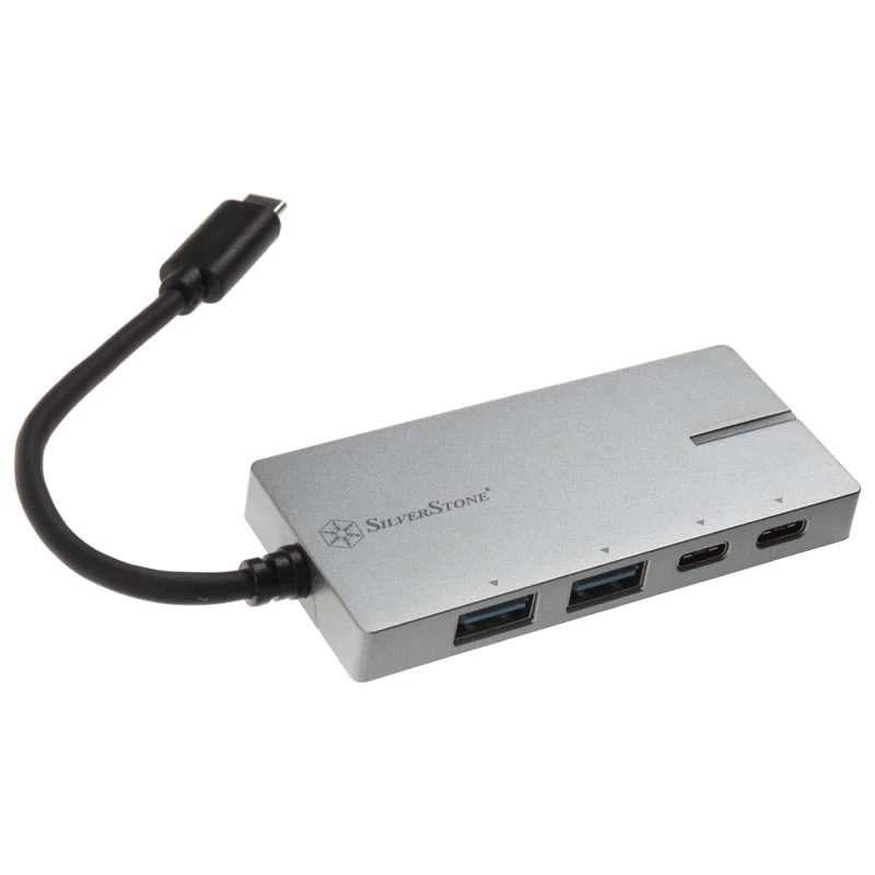 USB 3.1-C adapteris SILVERSTONE SST-EP09C – USB-C į USB-A jungtis, sidabrinė spalva