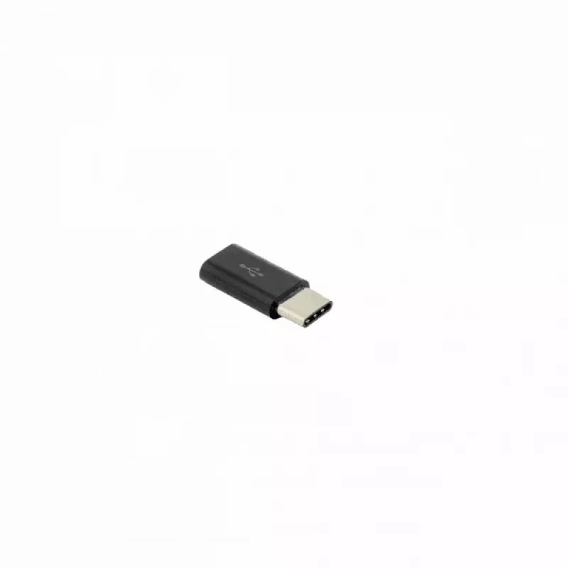 Sbox Micro USB 2.0 lizdas – Type C kištukas, juodas, AD.USB-C B