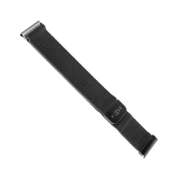 Laikrodžio apyrankė FIXED Mesh Strap FIXMEST-18MM-BK 18 mm greito atsegimo juodo metalinio tinklelio