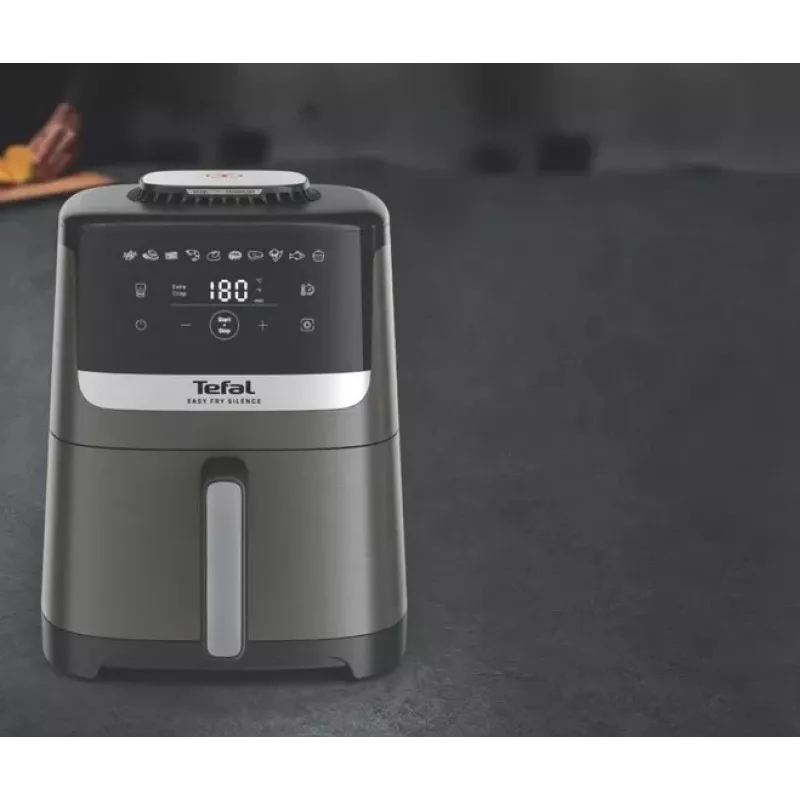 Karšto oro gruzdintuvė Tefal Easy Fry Silence EY551HE0 5 L juoda, pilka, nerūdijantis plienas