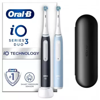 Oral-B iO3 serijos elektrinis dantų šepetėlis, juodas