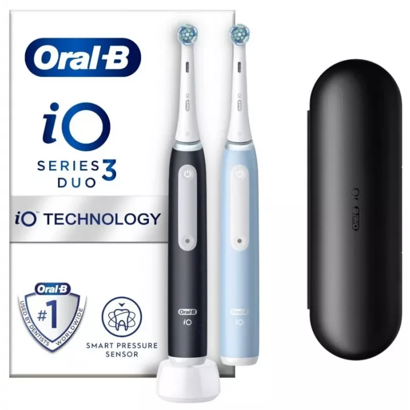 Oral-B iO3 serijos elektrinis dantų šepetėlis, juodas