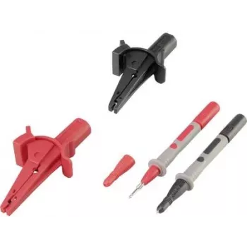 VOLTCRAFT Krokodilo spaustuvų rinkinys su lizdu 4 mm CAT III 1000 V, CAT IV 600 V 6 vnt. MSS-103 (VC-8097030)