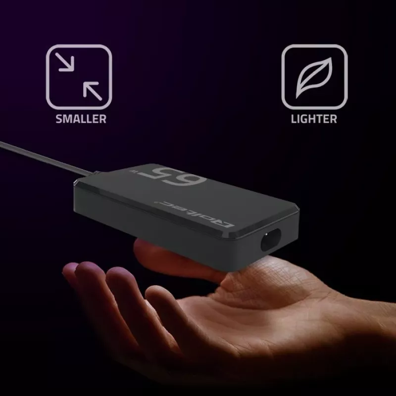 QOLTEC Įkroviklis 65W GaN Super Fast SLIM PD 5-20V 3.25A USB-C
