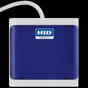 HID OMNIKEY 5022 CL (tamsiai mėlyna) – bekontaktis skaitytuvas 13.56 MHz, USB A, 13 cm laidas, CCID, MOQ 10