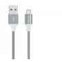 USB Micro-B laidas Devia Pheez Series 1 m, 5V 2,4 A, pilkas