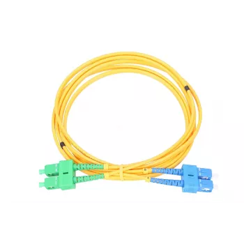 Patchcord Extralink SC/UPC - SC/APC PVC, vienmodis dupleksas G.652D, 3 mm, 0,5 m