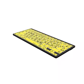 Logickeyboard LKB-LPBY-BTON-DE klaviatūra Bluetooth QWERTZ vokiška juoda - geltona
