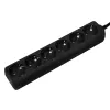 Prailginimo laidas LogiLink LPS238B 1,5 m, 6 lizdų, juodas