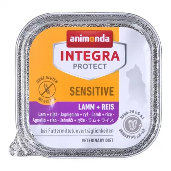Šlapias kačių ėdalas Animonda Integra Protect Sensitive Mature Ėriena ir Ryžiai 100 g, be grūdų, be glitimo, be cukraus