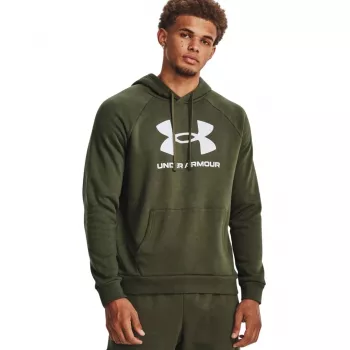 Under Armour Rival Fleece Logo HD vyriškas megztinis alyvuoginis 1379758 390 L