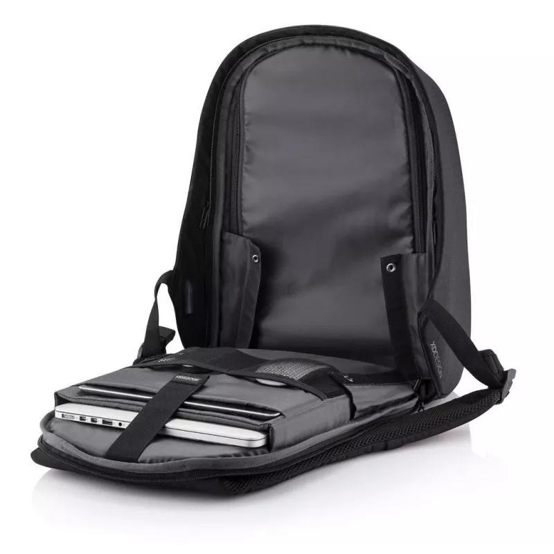 Kuprinė XDDESIGN P705.291 Antracitinė — 18 L, skyriai nešiojamam kompiuteriui ir planšetei, užrakinamas pagrindinis užtrauktukas