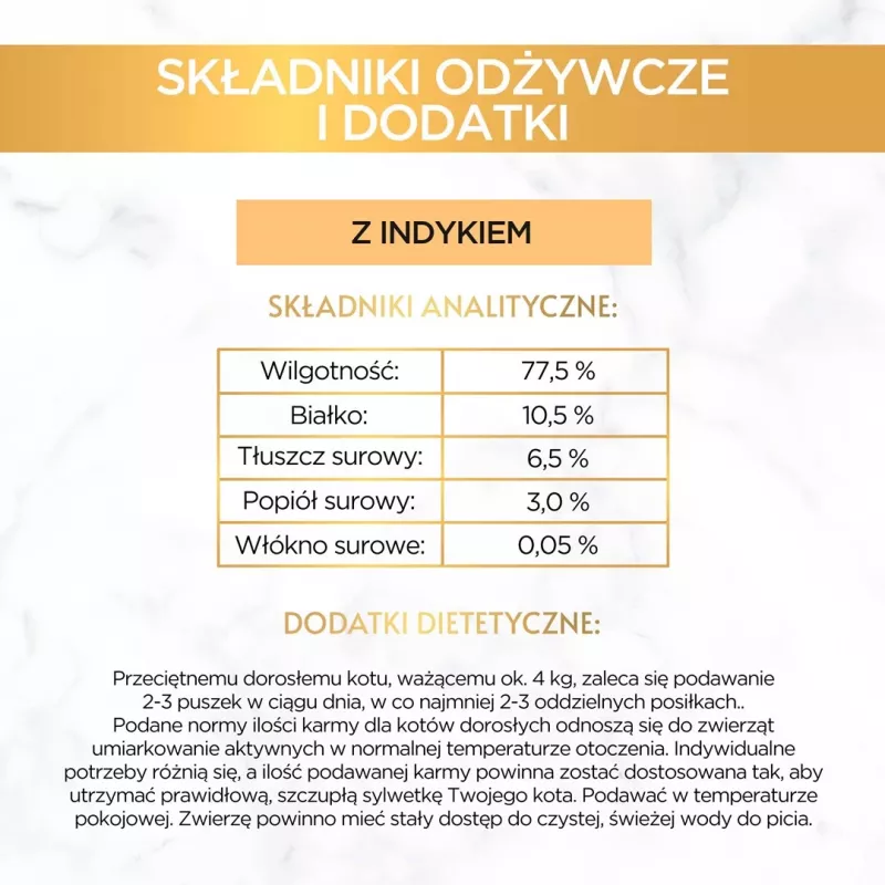 Šlapias kačių ėdalas Purina Nestlé GOURMET Gold Turkija 85 g skardinė suaugusioms katėms, antsvorio formulė