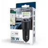 Automobilinis įkroviklis Gembird TA-UC-AC2PDQC38-CAR-01, USB-C, 38 W, 12–24 V, juodas